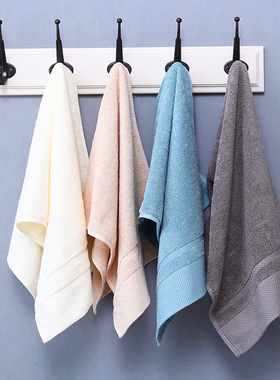 蓝色毛巾纯棉35-75cm洗脸家用大人柔软擦脸全棉吸水加厚耐脏面巾