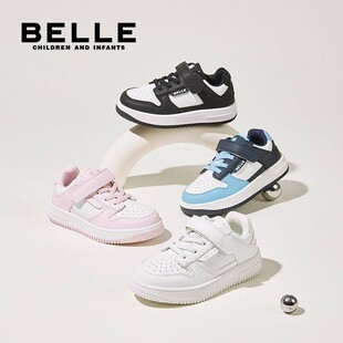 男童女童低帮防滑耐磨透气舒适软底防水 儿童小白鞋 百丽童鞋 板鞋