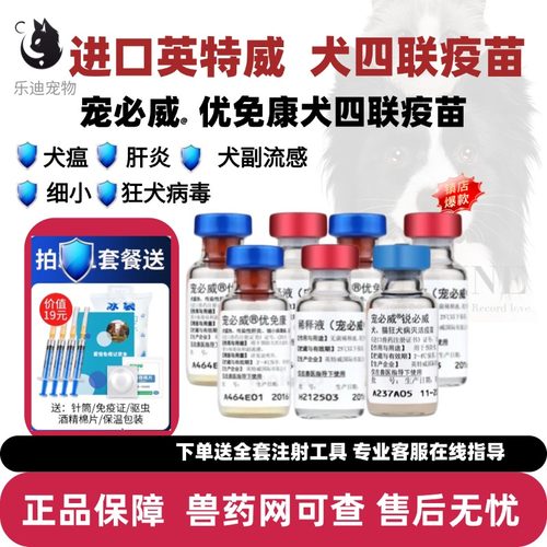 正品进口英特威四联幼犬细小疫苗
