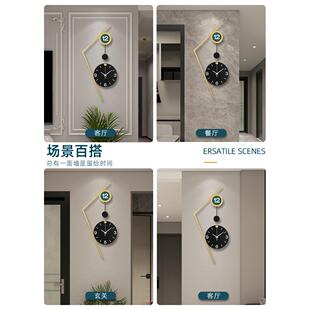 时钟挂钟客厅创意装饰现代简约石英钟时尚免打孔家用挂饰静音钟表