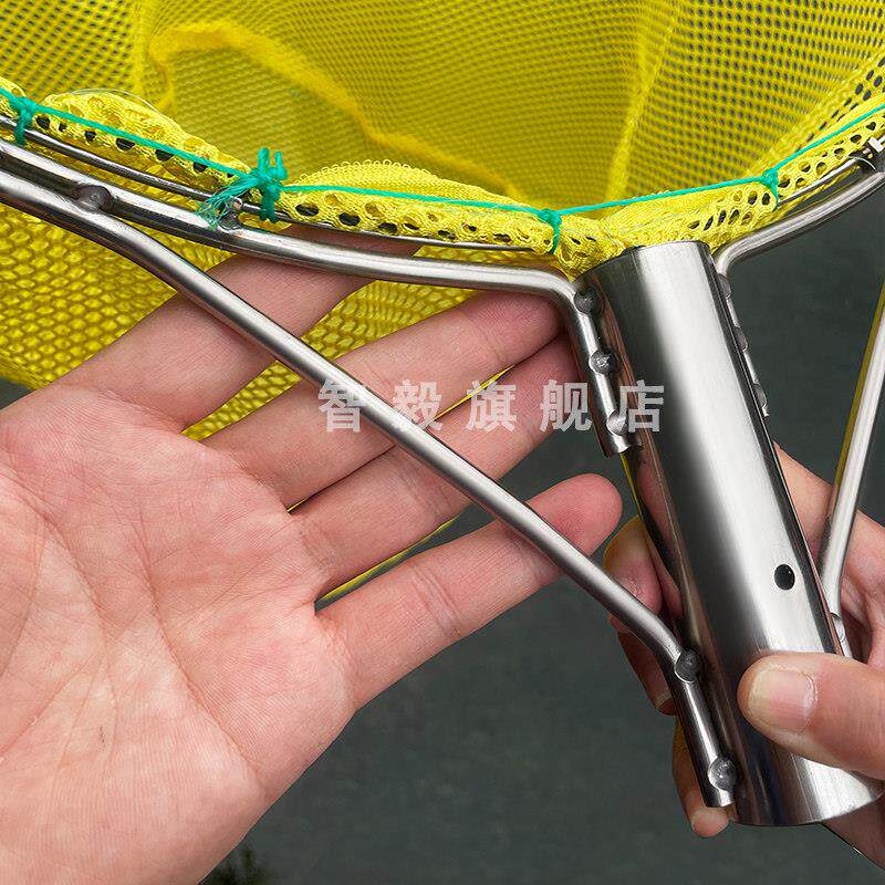 加粗加深大物捞网头实心不锈钢钢圈捞鱼网兜抄鱼捞虾螺蛳小鱼渔网