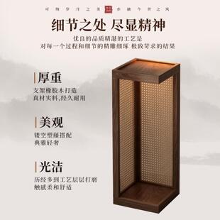 中式花架子客厅落地式花架实木花台绿植花盆假山奇石造景摆放架