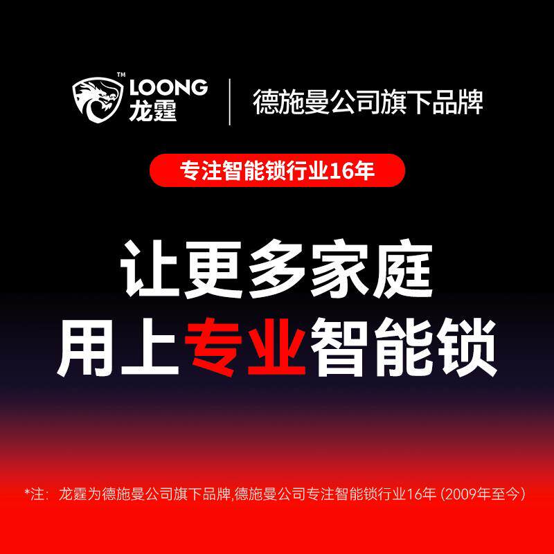 德施曼旗下龙霆A3F人脸猫眼指纹密码锁智能门锁家用监控电子锁