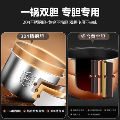 三牌能电压力锅商用不大容量锈钢内胆多功家角用8L-1L高压电饭煲