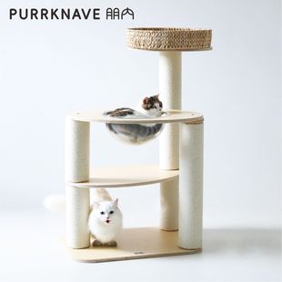 PurrKnave朋内猫爬架子猫窝猫树太空舱通天柱家用小型不占地猫架
