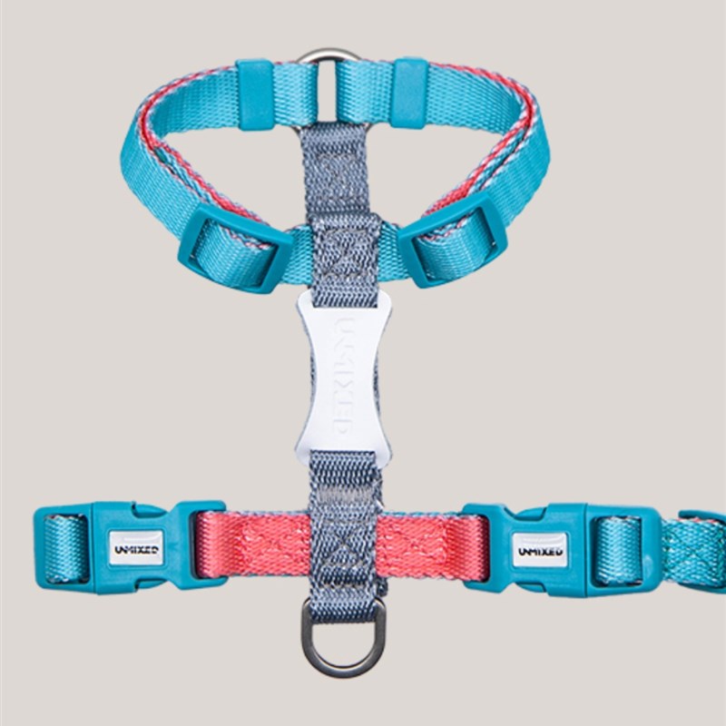 UNMIXED邋遢熊撞色工字胸抱婴袋猫胸背 不易挣脱布偶遛猫胸背牵引