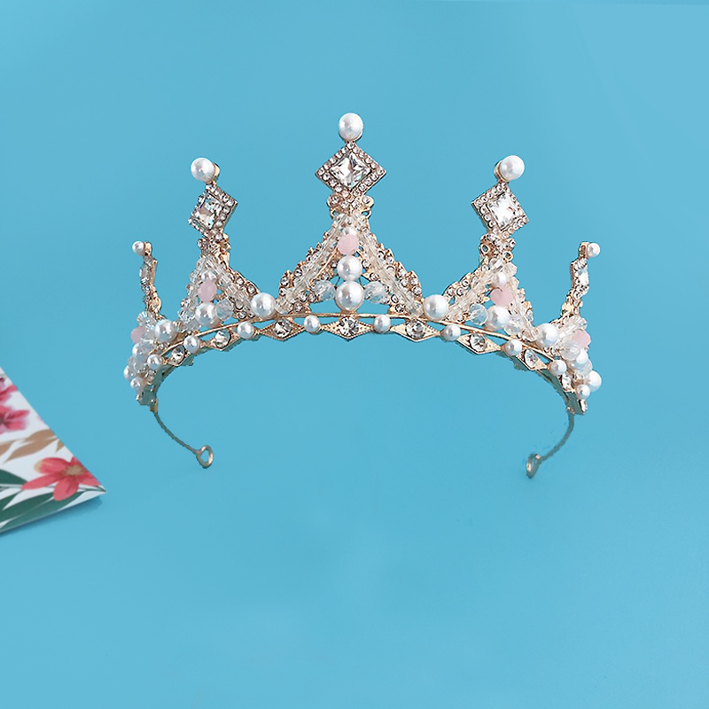 包邮儿童皇冠头饰公主女童生日小孩王冠可爱蝴蝶发箍演出礼服发饰