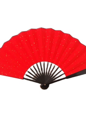 10寸宣纸折扇 空白纸扇 万年红宣纸扇子 画空白扇子黑色洒金扇