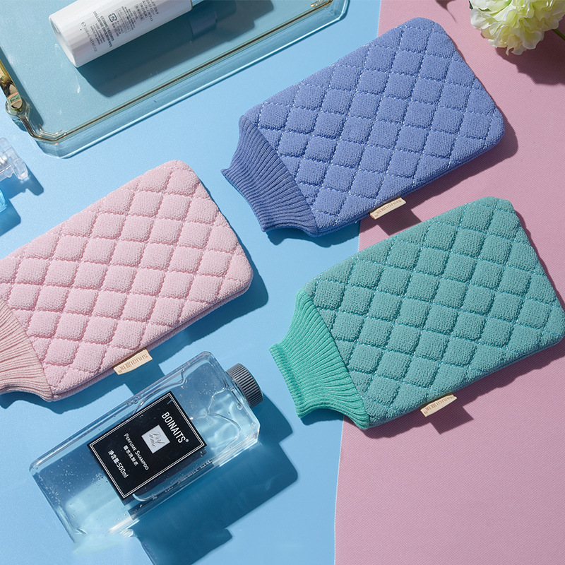 贵人一族搓澡巾洗澡巾时尚粗纹两用搓泥去灰成人澡巾多色沐浴手套