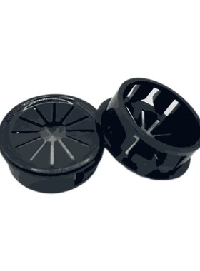 黑色RSB扣式塞头塑料扣式护线套护线圈花瓣形保护套出线圈环孔塞