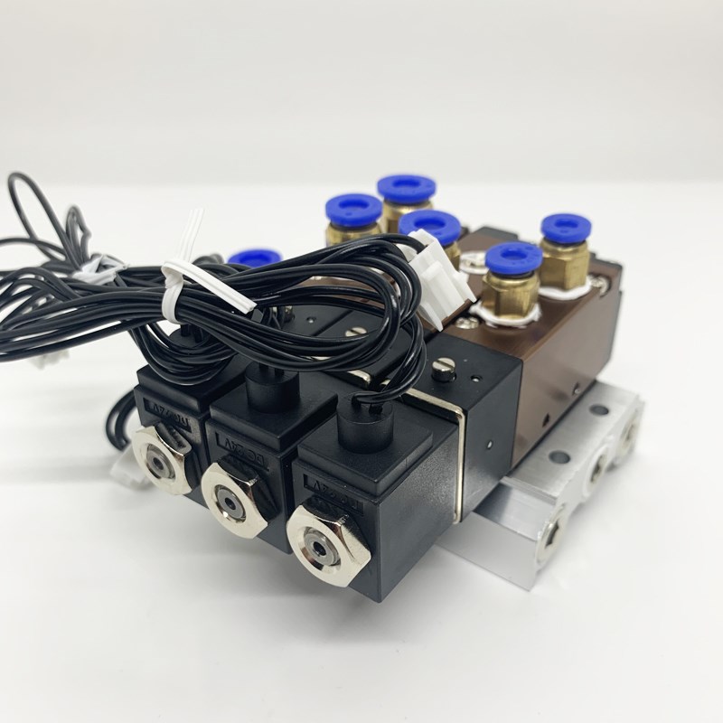 气动电磁控制阀组套装4V110-06气缸24V花样机电子阀气动阀控制阀