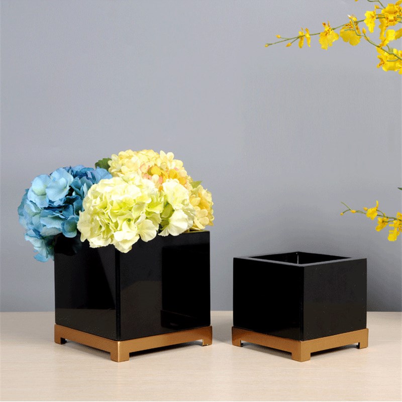 样板间摆件软装客厅茶几餐桌餐厅大理石花器样板房花瓶装饰品