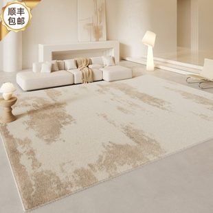 房间2024奶油全家用地毯客厅铺边沙发风免打理 卧室床防水地垫新款