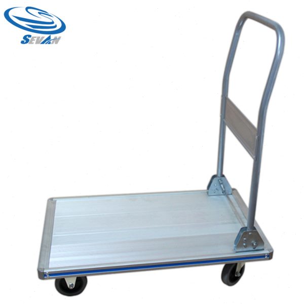 森凡Sevan 铝合金平板车静音手推平板车小推车拉货车手拉车200KG