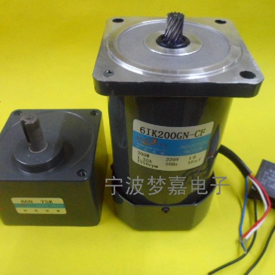 松岗200W齿轮减速电机/定速电机马达/220V/齿轮箱6GN30K(50转)