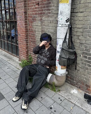 MADLAB S家美式首尔限定1980字母印花连帽卫衣宽松休闲上衣外套