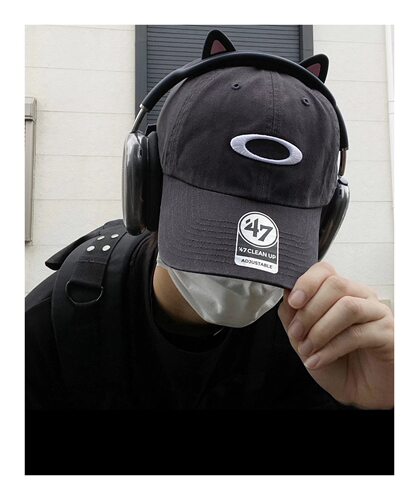 Oakley x 47 DAD欧克利联名水洗刺绣弯檐棒球帽男女同款鸭舌帽夏