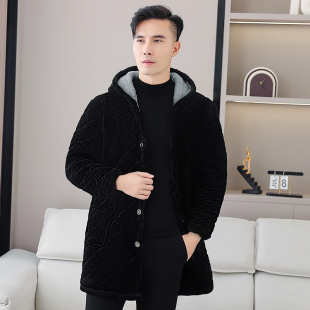 中长款 冬季 棉衣外套保暖罩衣工作服四川省服大码 加绒加厚男士 新款