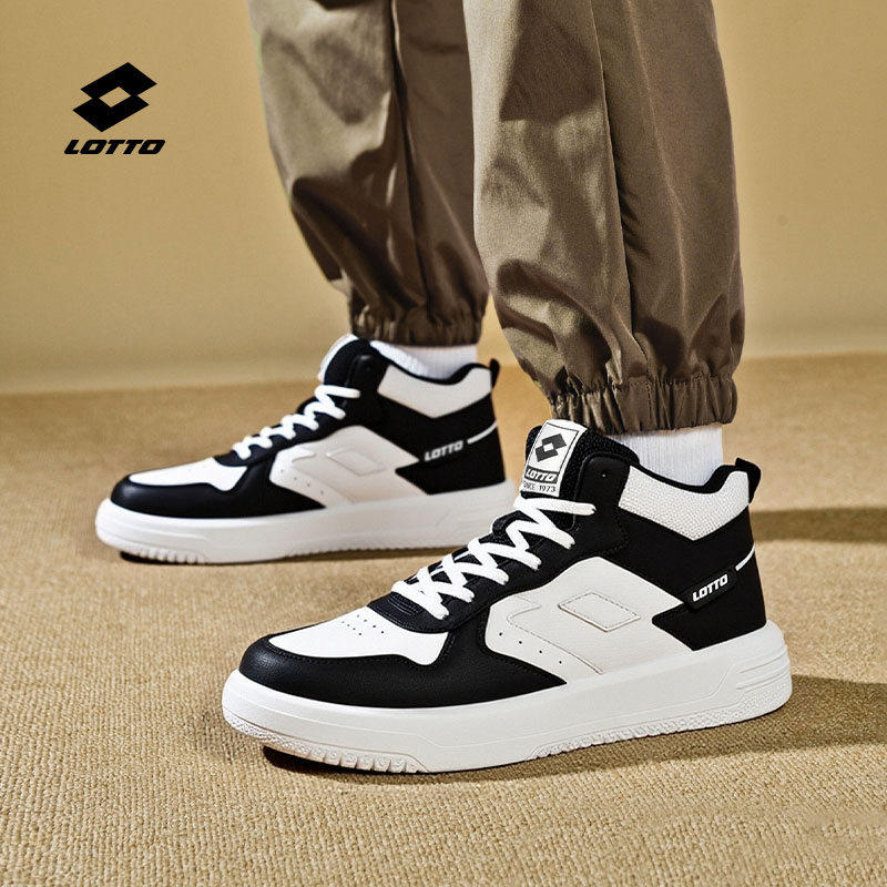 乐途男鞋高帮板鞋男2026新款春季皮面防泼水休闲鞋轻便运动鞋子女,运动鞋new,板鞋,淘宝优惠券,粉丝福利购,淘宝优惠卷