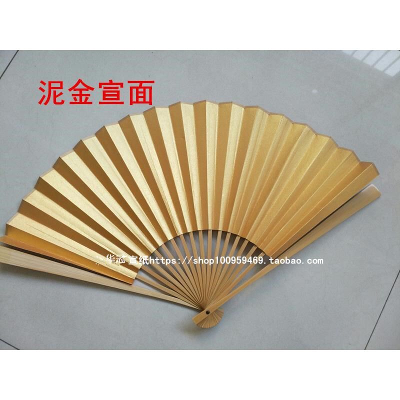 定制折扇玉竹水磨6/7/8/9/10寸司玉扇黑洒金扇面男女宣纸扇中新款