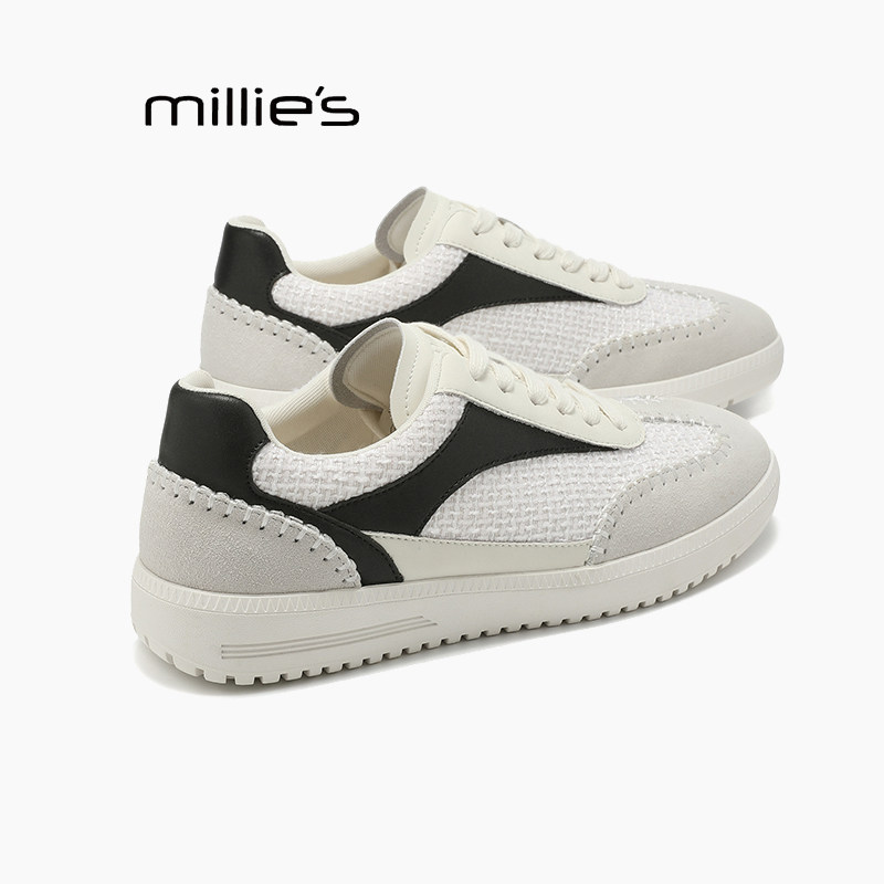 MILLIE'S/妙丽小香风软底德训鞋女鞋2025秋季新款百搭休闲运动鞋Z,女鞋,德训鞋,淘宝优惠券,粉丝福利购,淘宝优惠卷