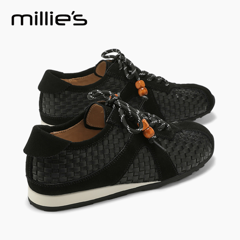 MILLIE'S/妙丽编织镂空德训鞋