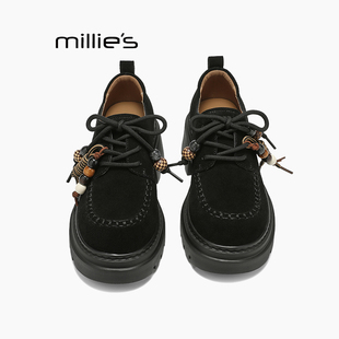 复古休闲百搭乐福鞋 妙丽2025新款 女鞋 时尚 MILLIE 潮流休闲单鞋