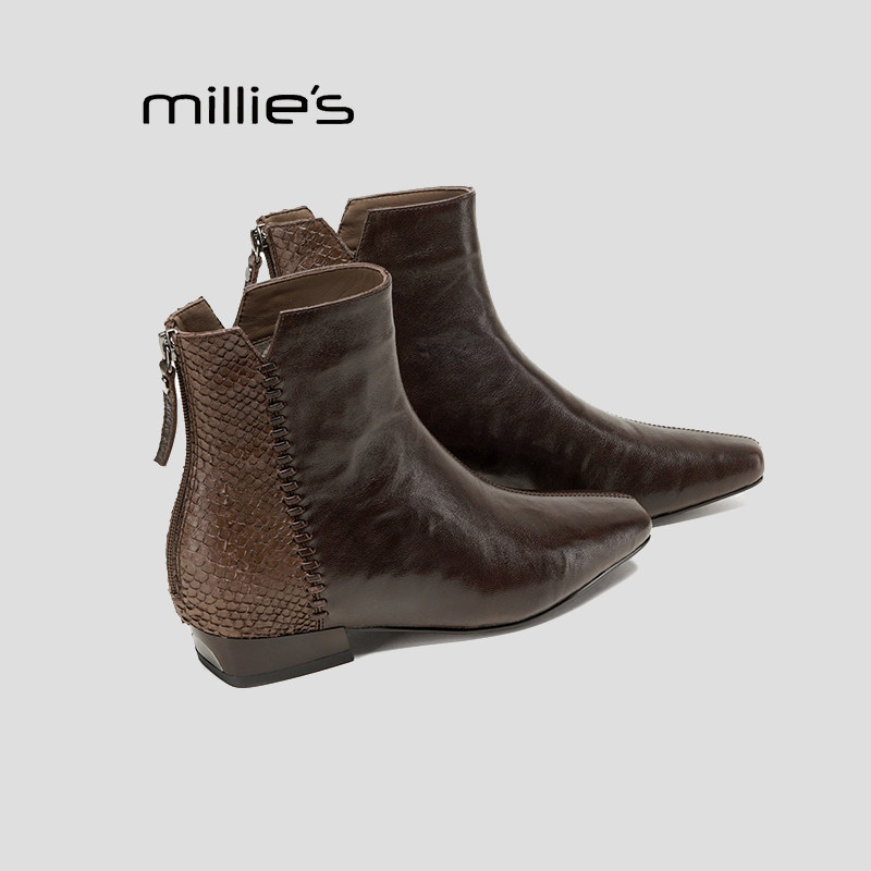 MILLIE'S/妙丽小短靴女秋冬新款