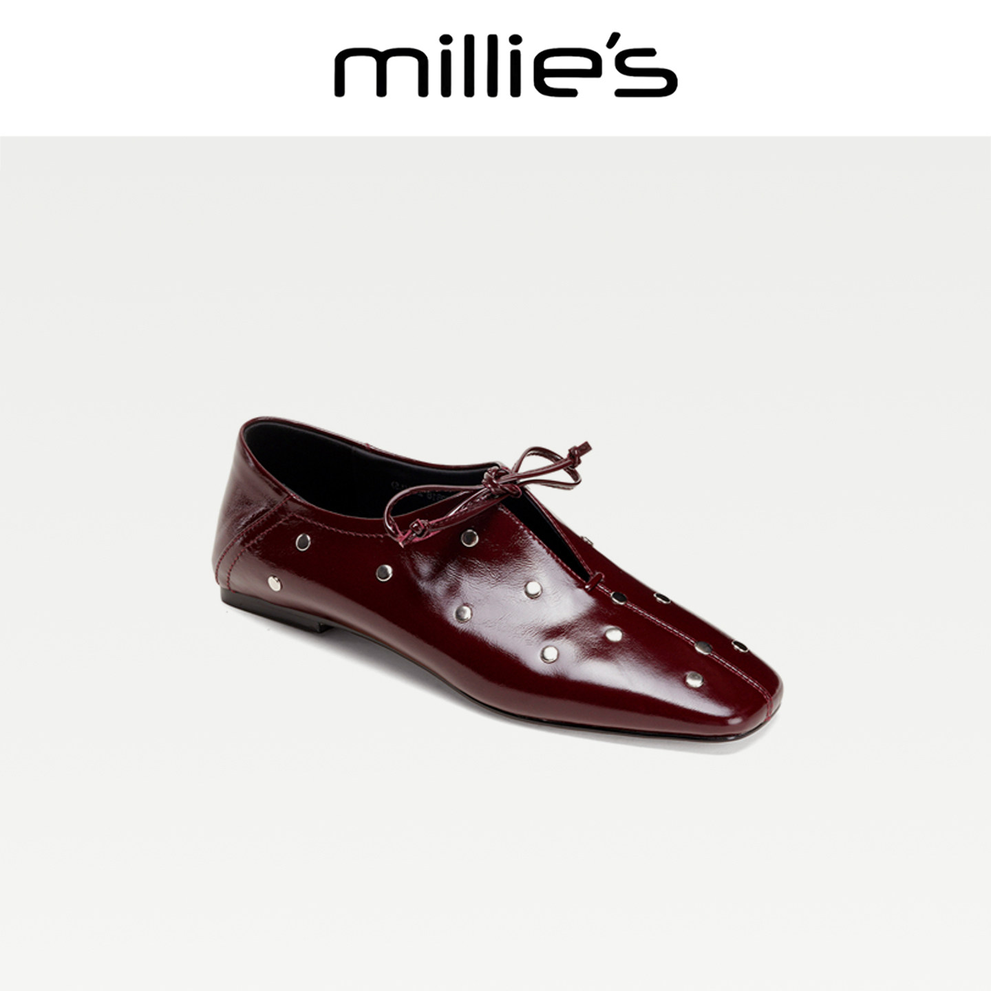 MILLIE'S/妙丽方头内增高乐福鞋