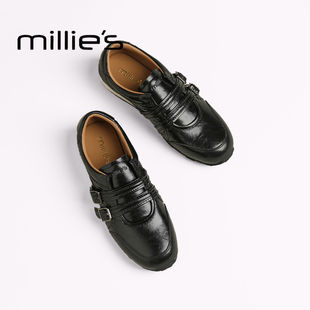 休闲平底休闲运动鞋 妙丽真皮复古德训鞋 秋季 女2025新款 MILLIE