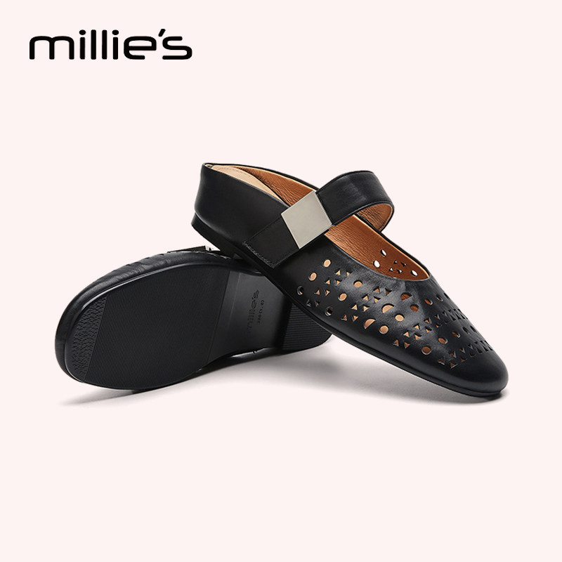 MILLIE'S/妙丽包头半拖鞋女