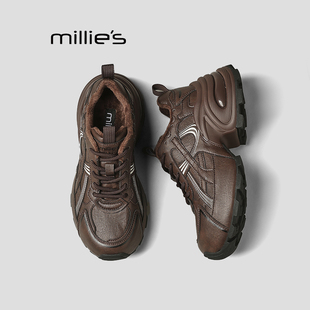MILLIE'S/妙丽老爹鞋2025新款秋款女款鞋子爆款软底不累脚百搭HQ