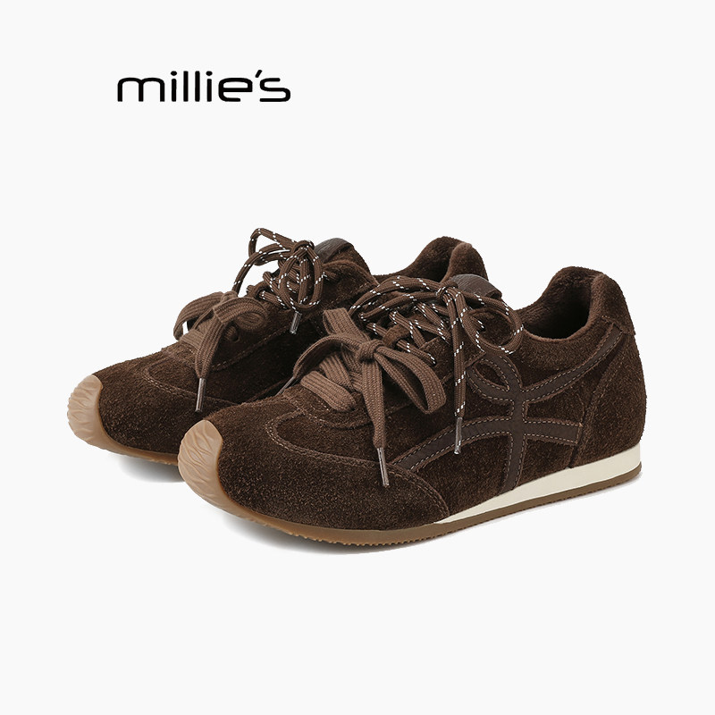 MILLIE'S/妙丽反绒皮阿甘鞋女厚底德训鞋增高休闲运动鞋老爹鞋Z,女鞋,老爹鞋,淘宝优惠券,粉丝福利购,淘宝优惠卷