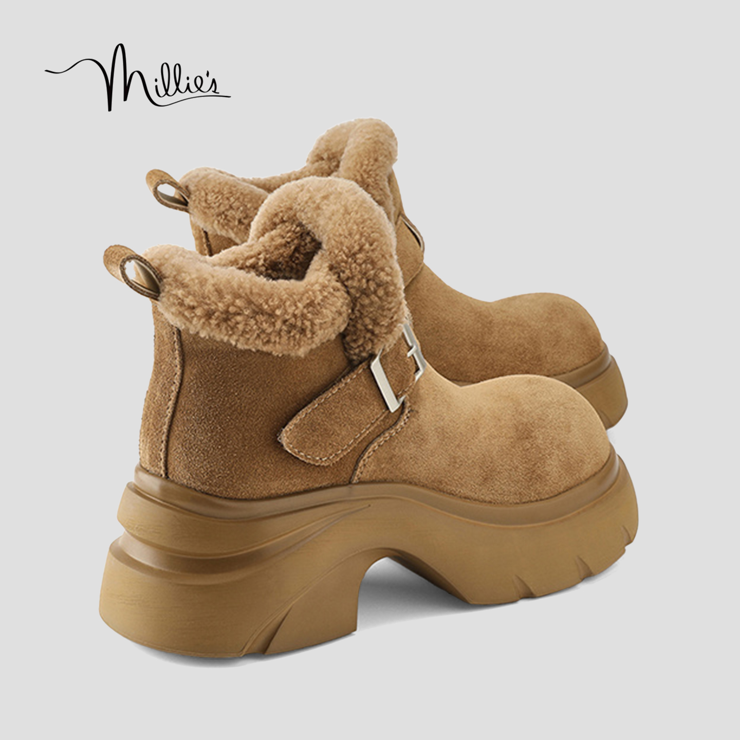 MILLIE'S/妙丽加绒保暖雪地靴女