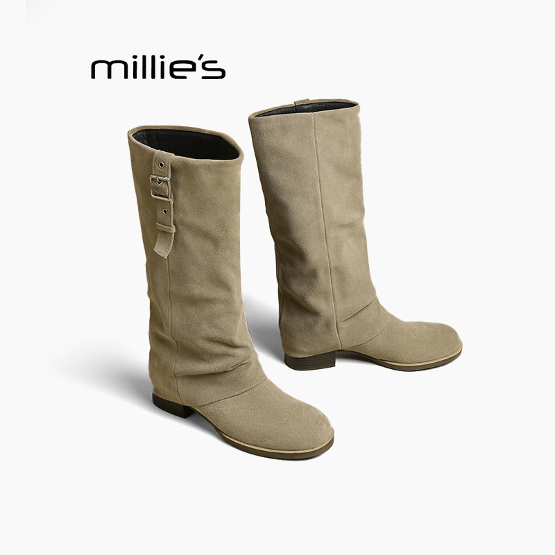 MILLIE'S/妙丽复古骑士靴巨好看