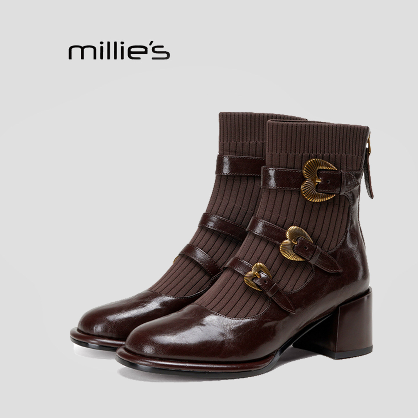 MILLIE'S/妙丽真皮时装靴