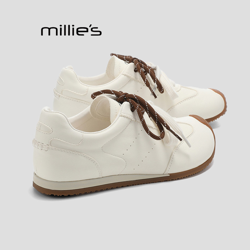 MILLIE'S/妙丽芭蕾软底系带阿甘鞋女鞋春季新款真皮深口单鞋子Q,女鞋,德训鞋,淘宝优惠券,粉丝福利购,淘宝优惠卷