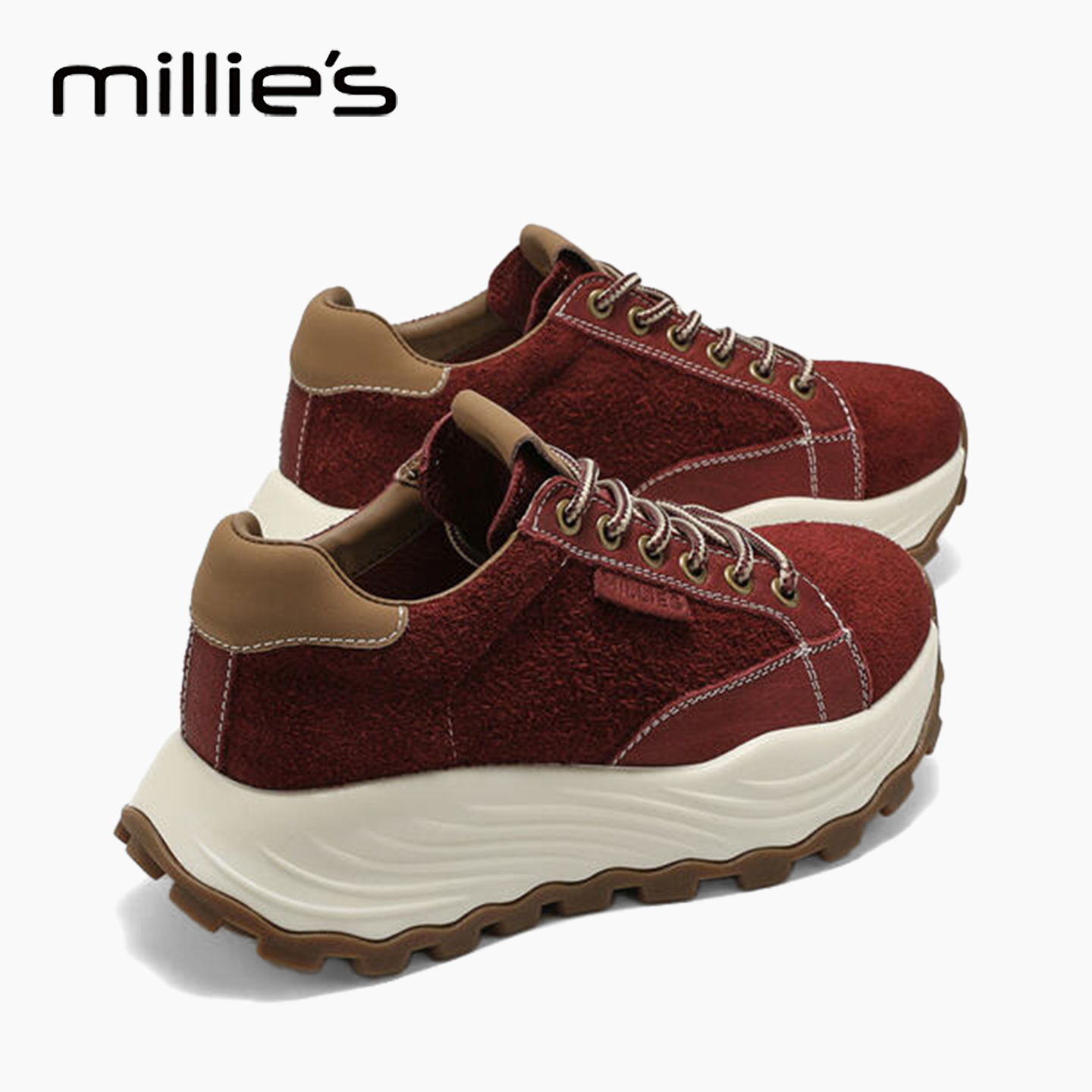 MILLIE'S/妙丽厚底增高老爹鞋