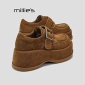 时尚 妙丽厚底增高勃肯鞋 MILLIE 2026秋冬季 新款 百搭深口单鞋