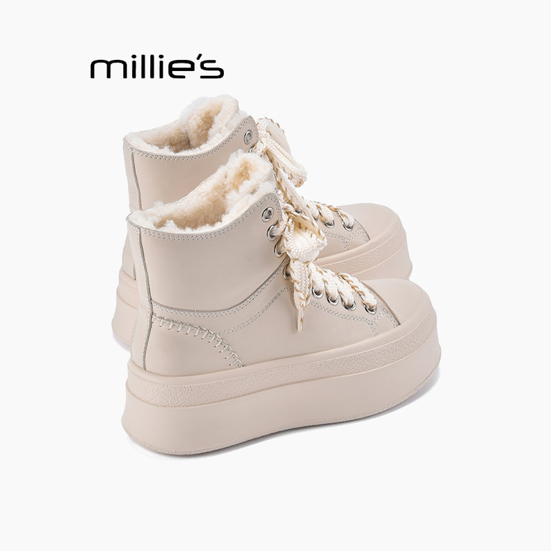 MILLIE'S/妙丽真皮女靴巨好看