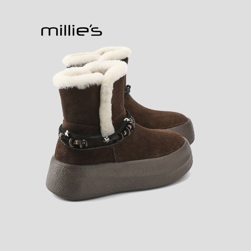 MILLIE'S/妙丽雪地靴女靴巨好看