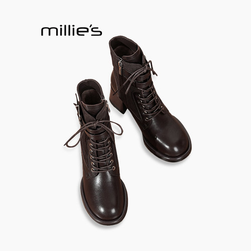 妙丽英伦风工装短靴马丁靴巨好看