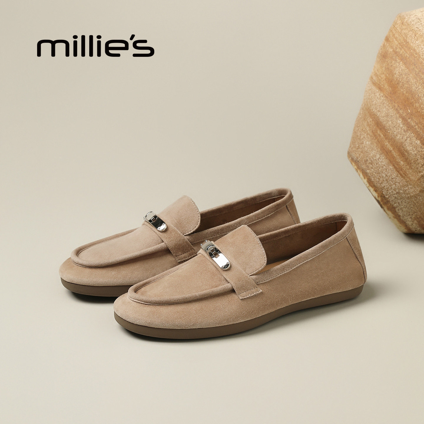 MILLIE'S/妙丽户外风防滑乐福鞋女一脚蹬平底百搭橡胶底老爹鞋Q,女鞋,老爹鞋,淘宝优惠券,粉丝福利购,淘宝优惠卷