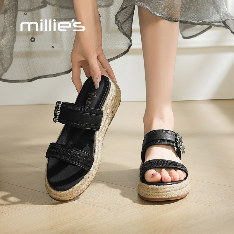 MILLIE'S/妙丽厚底凉拖鞋