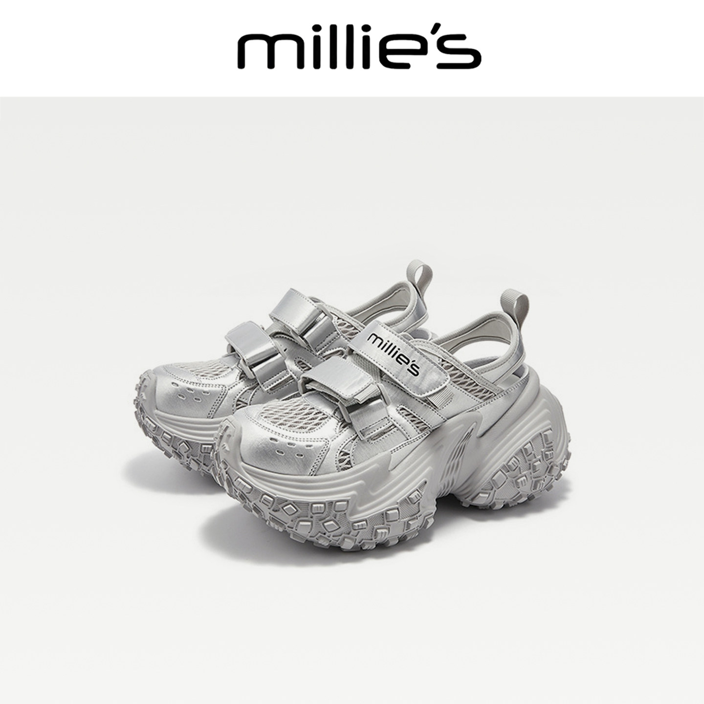 MILLIE'S/妙丽魔术贴厚底休闲鞋