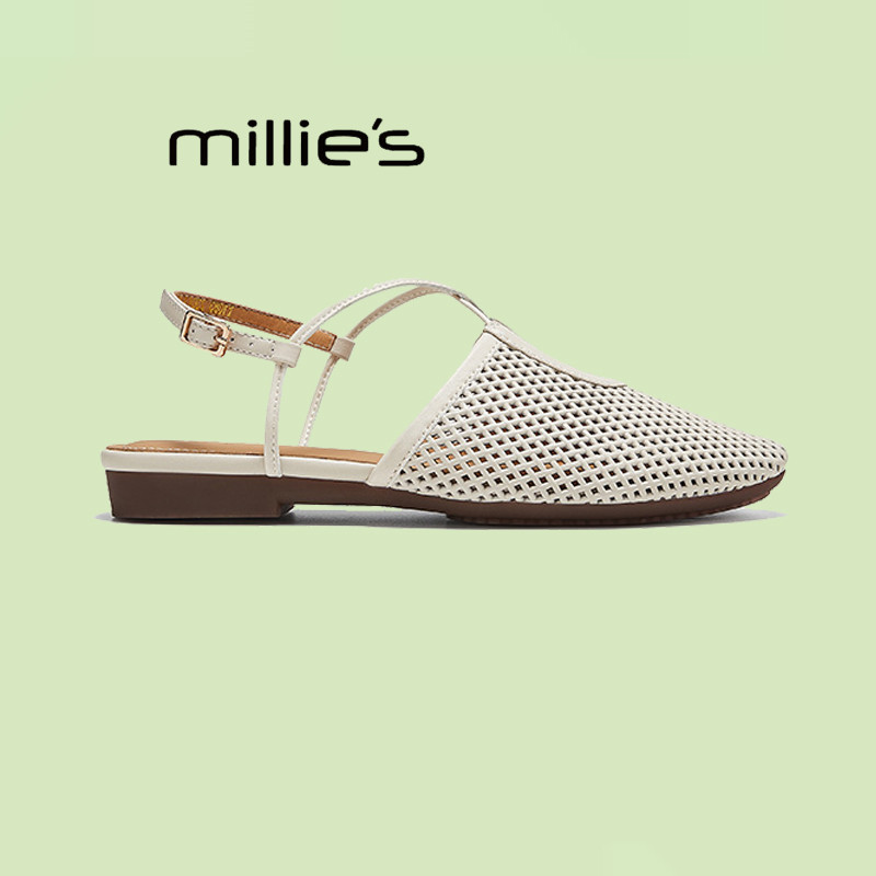 MILLIE'S/妙丽编织包头凉鞋女