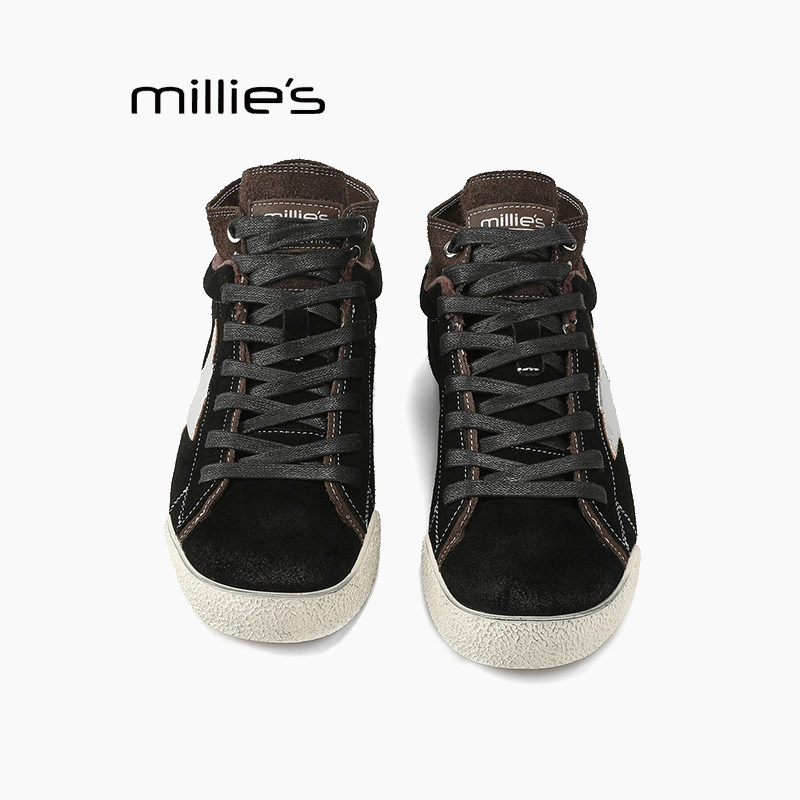 MILLIE'S妙丽德训鞋女黑色巨好看