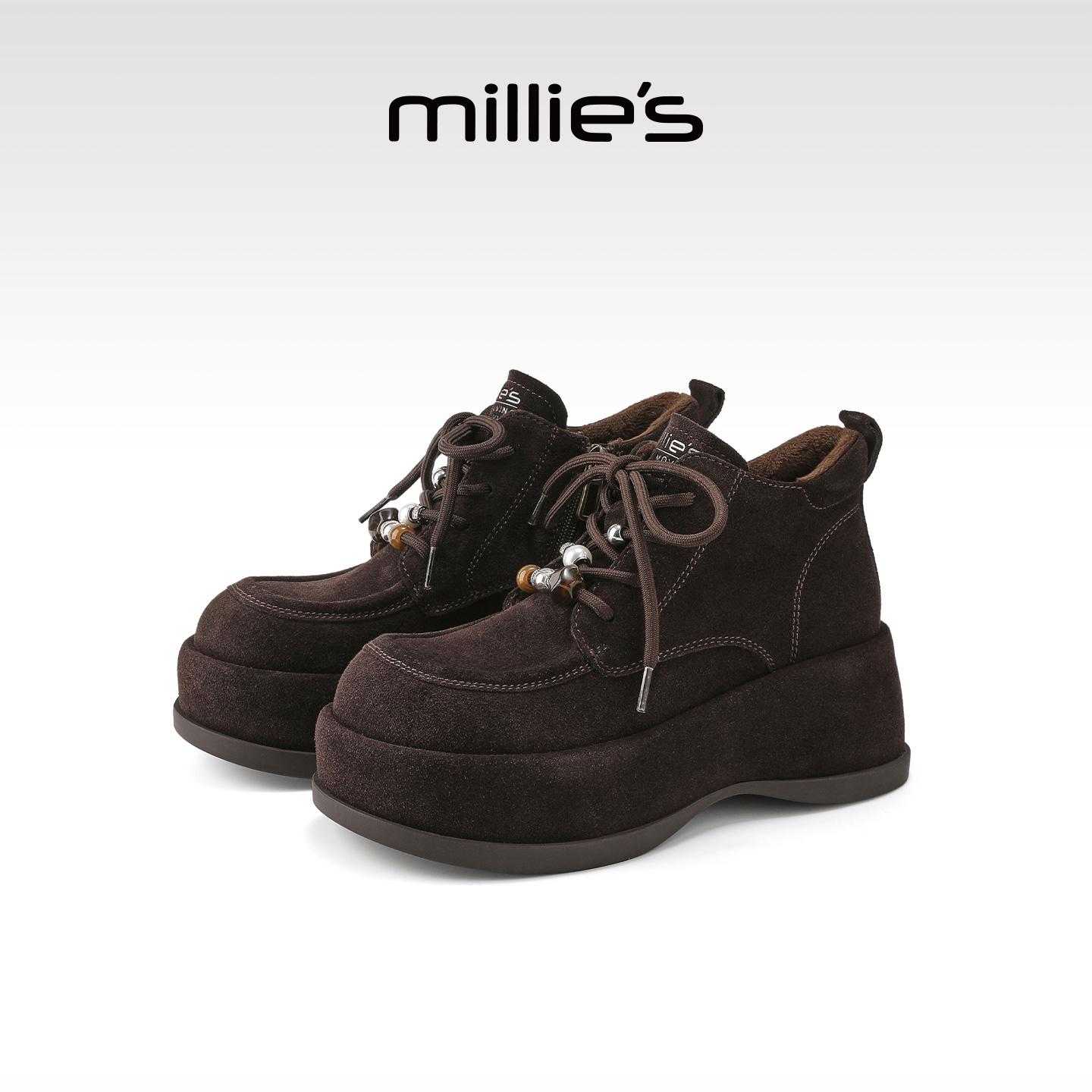 MILLIE'S妙丽真皮时装靴女巨好看