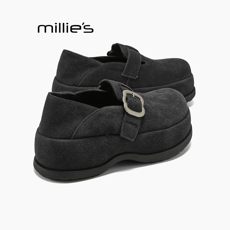 MILLIE'S妙丽厚底勃肯鞋女巨好看