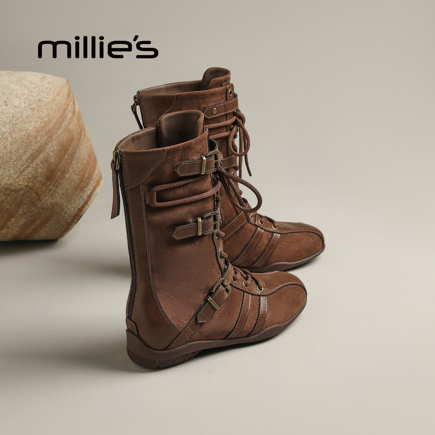 MILLIE'S/妙丽真皮德训鞋巨好看